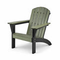 Adirondack-Sessel in Holzoptik Grün/Schwarz, 85 × 78 × 98 cm, mit breiten Armlehnen