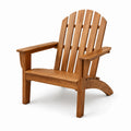 Adirondack-Sessel aus braunem Massivholz mit Armlehnen, 88 x 80 x 95 cm