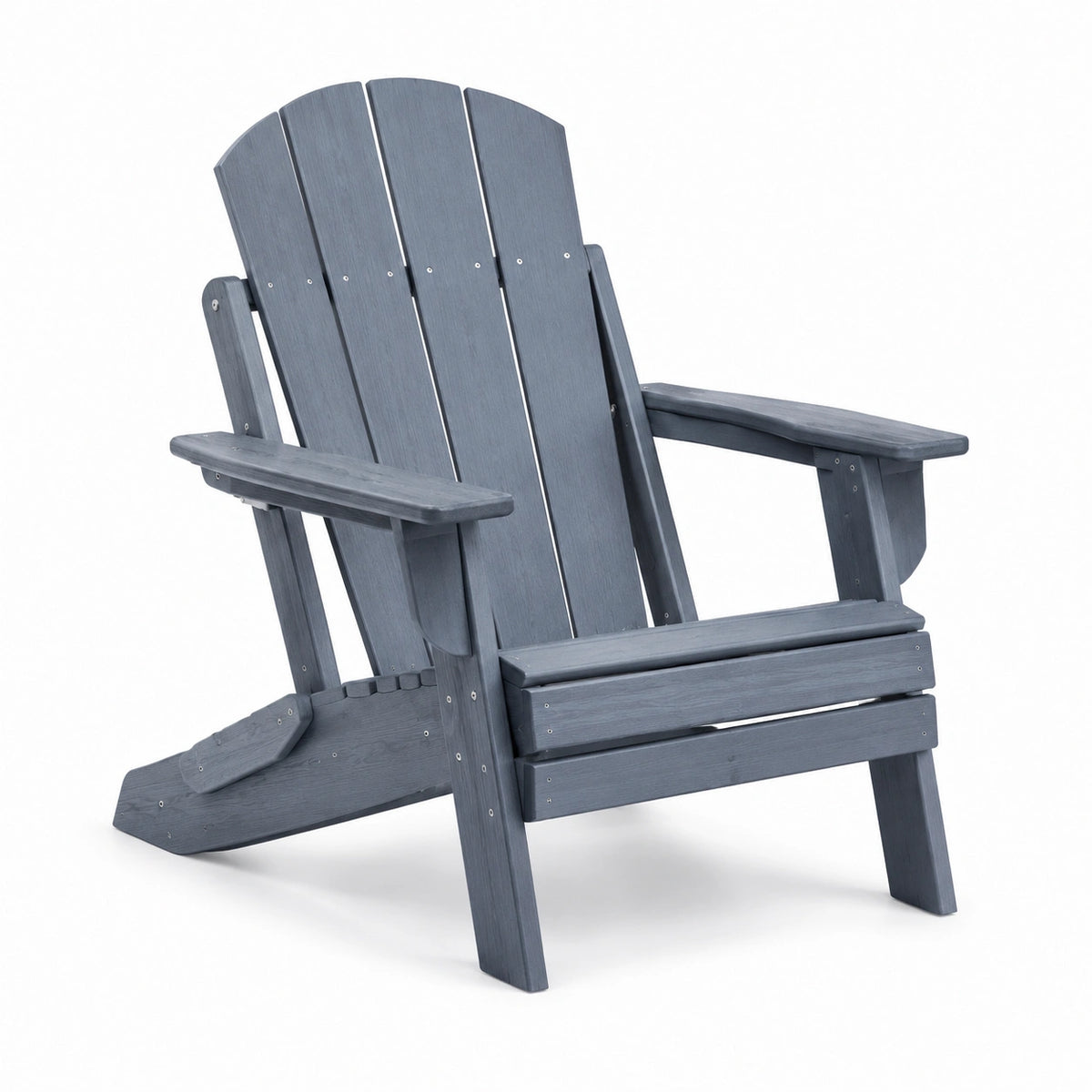 Adirondack-Gartenstuhl aus Kunststoff in Anthrazit, 82 x 88 x 98 cm, mit breiten Armlehnen