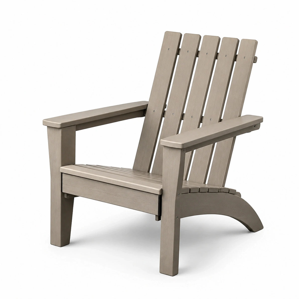 Adirondack-Gartenstuhl in Taupe, 82 × 76 × 98 cm, mit Armlehnen