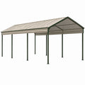 Metall-Carport 500 × 300 × 270 cm in Grün/Silber mit Satteldach